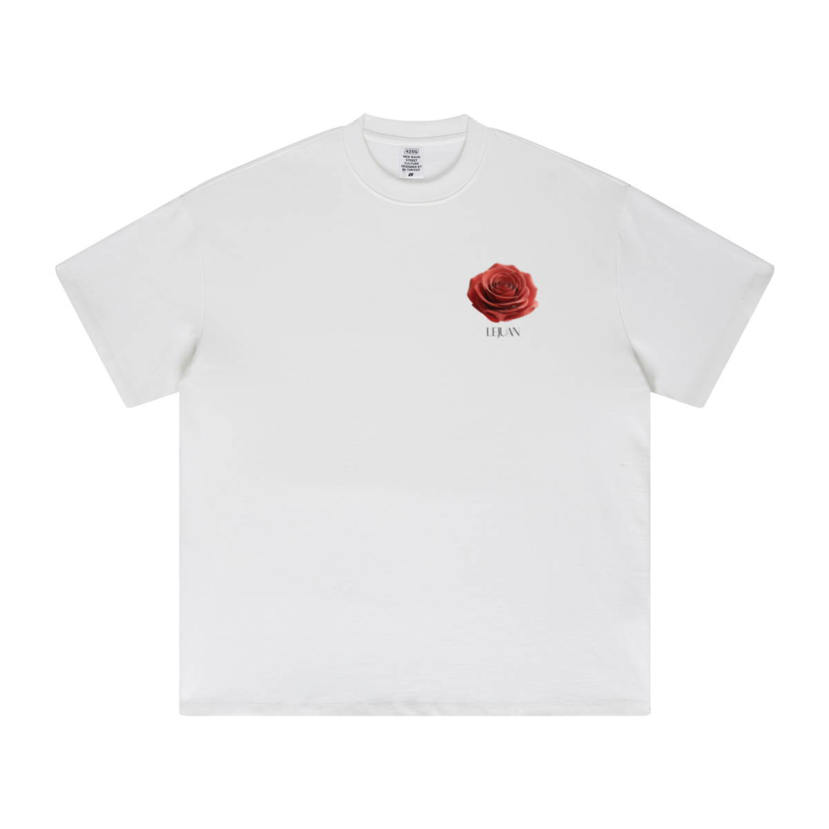 425GSM Unisex Color-Added Heavyweight Solid Color T-shirt White