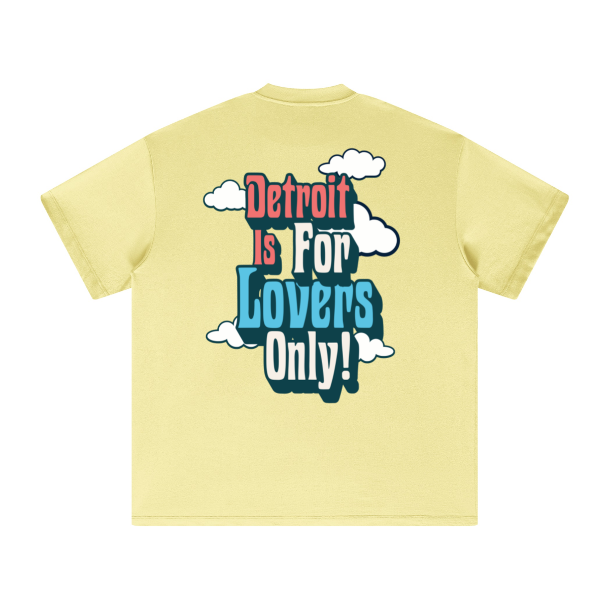 305GSM Unisex FOG Earth-Tone 20-Color Drop-Shoulder T-shirt Yellow