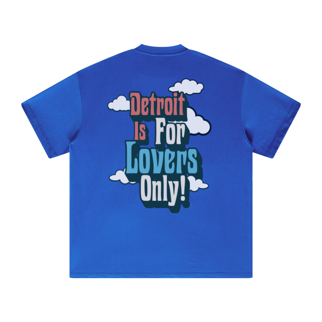305GSM Unisex FOG Earth-Tone 20-Color Drop-Shoulder T-shirt Royal Blue