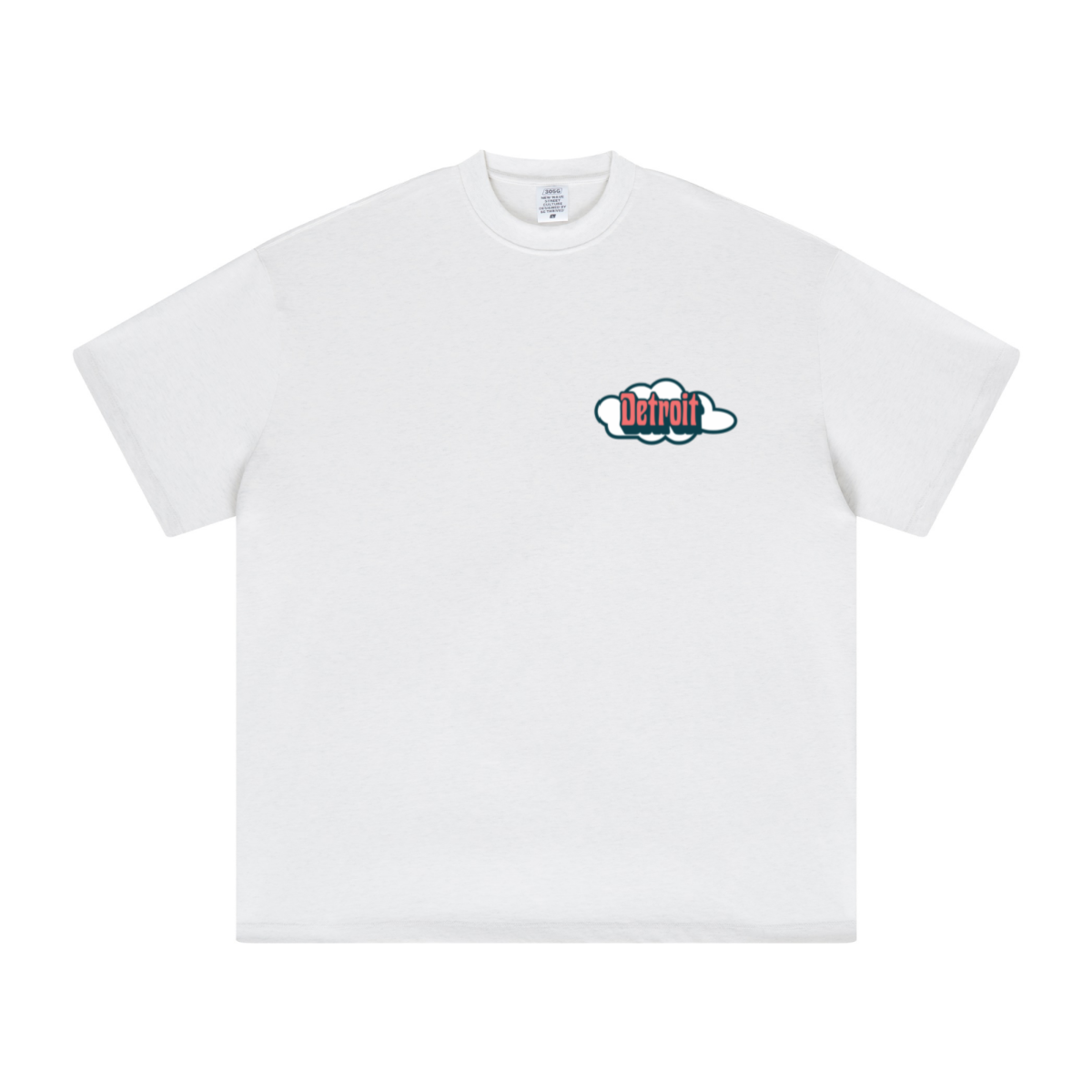 305GSM Unisex FOG Earth-Tone 20-Color Drop-Shoulder T-shirt White