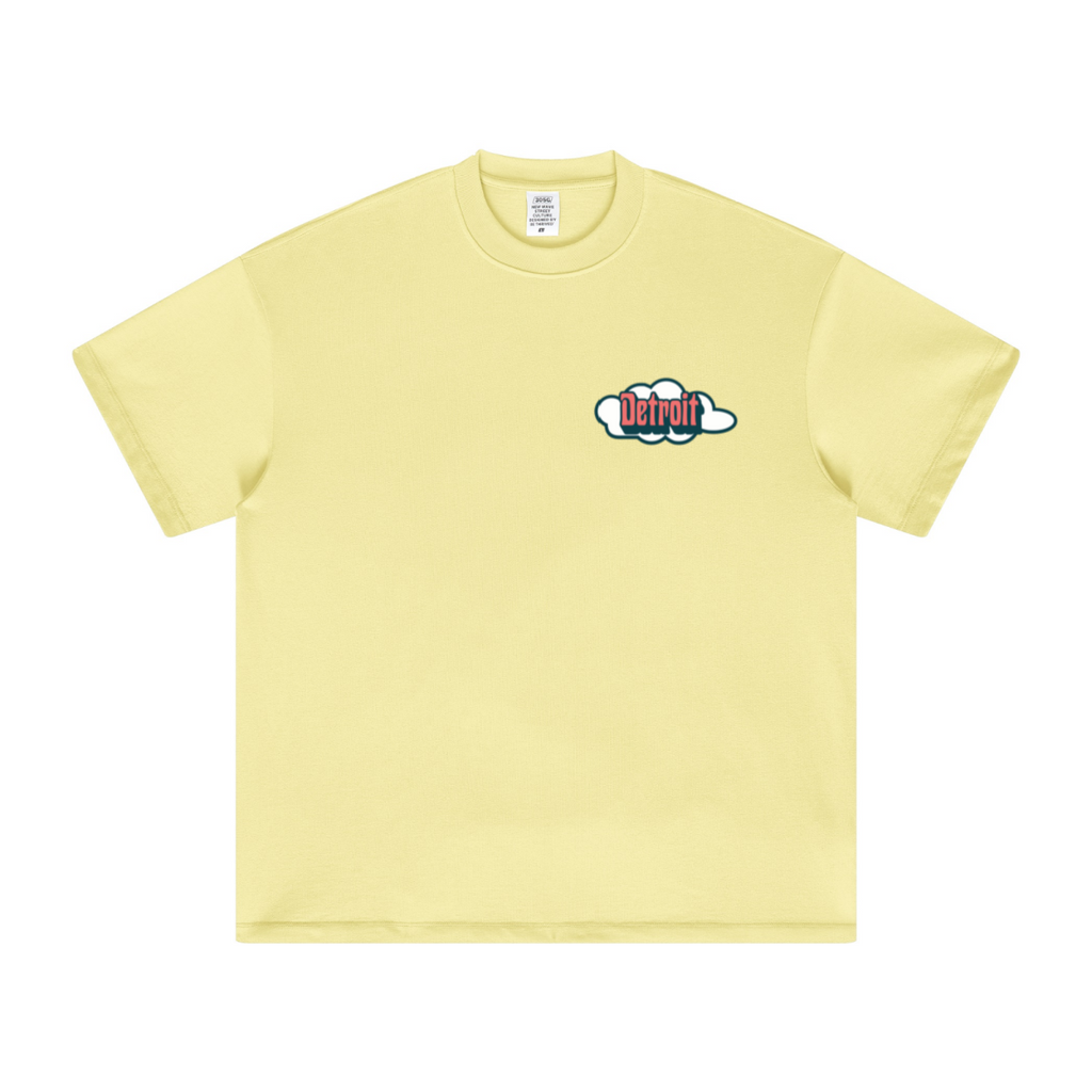 305GSM Unisex FOG Earth-Tone 20-Color Drop-Shoulder T-shirt Yellow