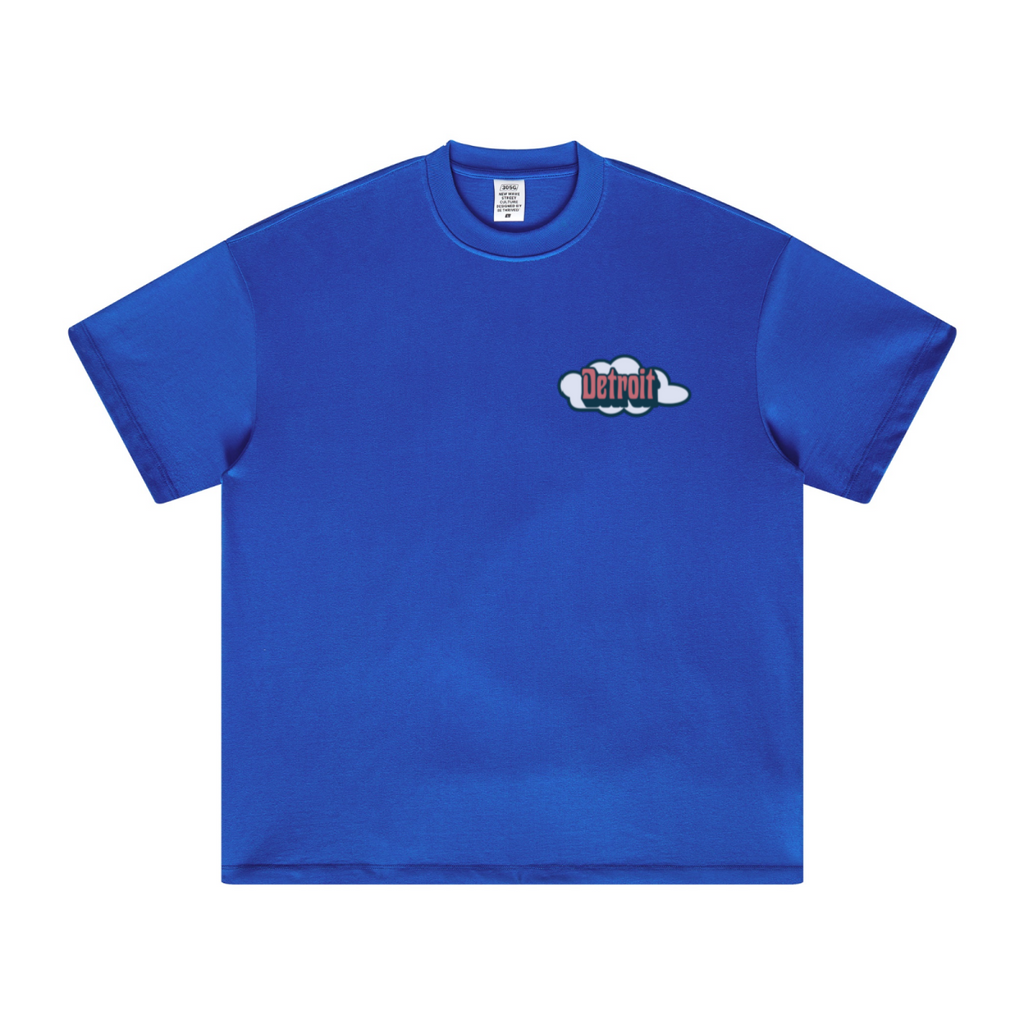305GSM Unisex FOG Earth-Tone 20-Color Drop-Shoulder T-shirt Royal Blue