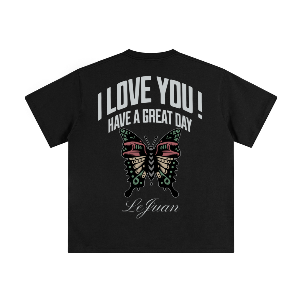 345GSM Unisex Solid-Color Heavyweight Crew Neck T-shirt Black