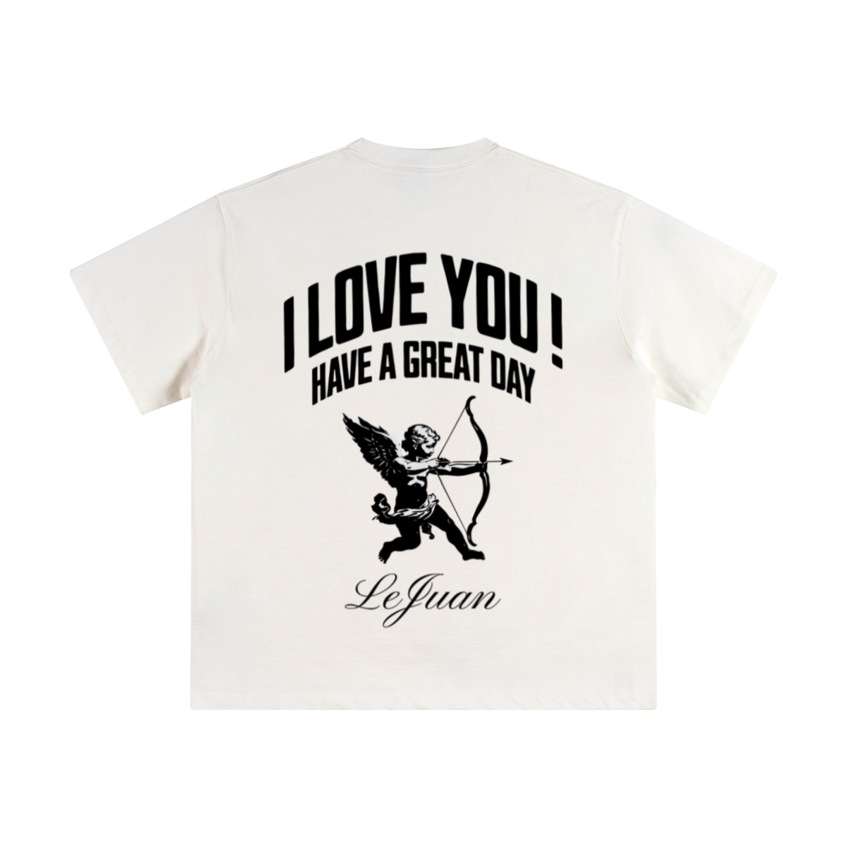 345GSM Unisex Solid-Color Heavyweight Crew Neck T-shirt White
