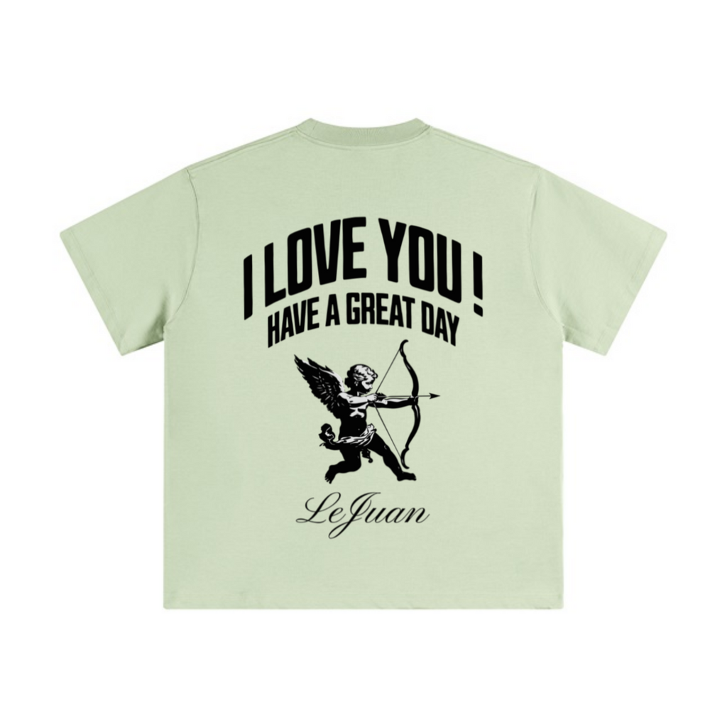 345GSM Unisex Solid-Color Heavyweight Crew Neck T-shirt Halo Green