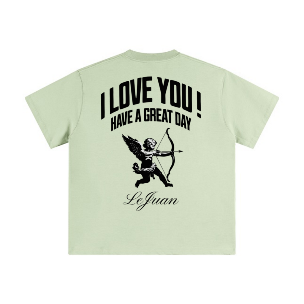 345GSM Unisex Solid-Color Heavyweight Crew Neck T-shirt Halo Green