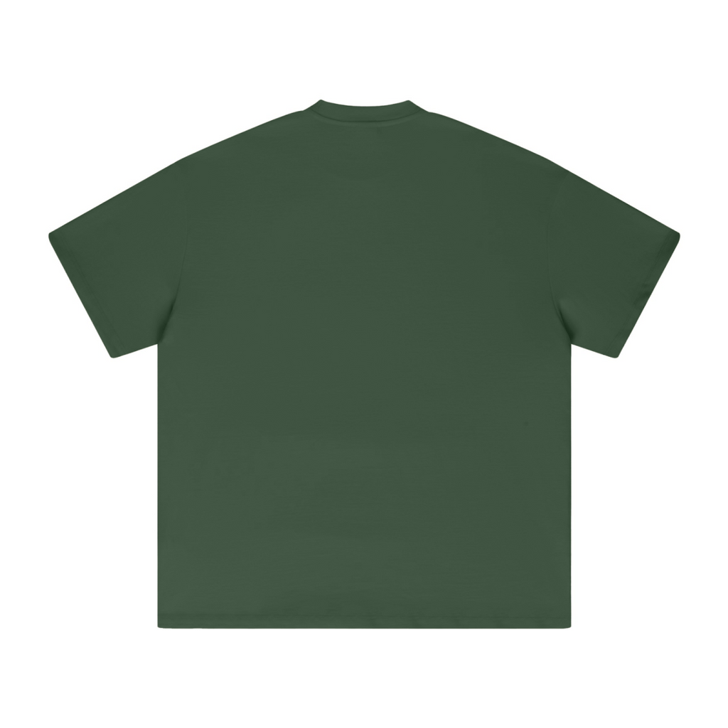 425GSM Unisex Color-Added Heavyweight Solid Color T-shirt Moss Green