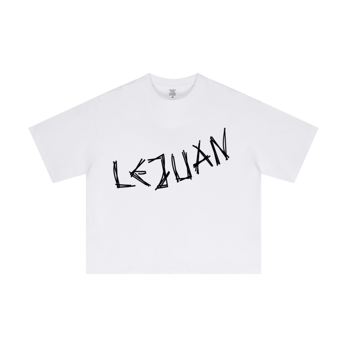230GSM Men's Combed Cotton Plain Knit Boxy T-Shirt White