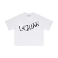 230GSM Men's Combed Cotton Plain Knit Boxy T-Shirt White