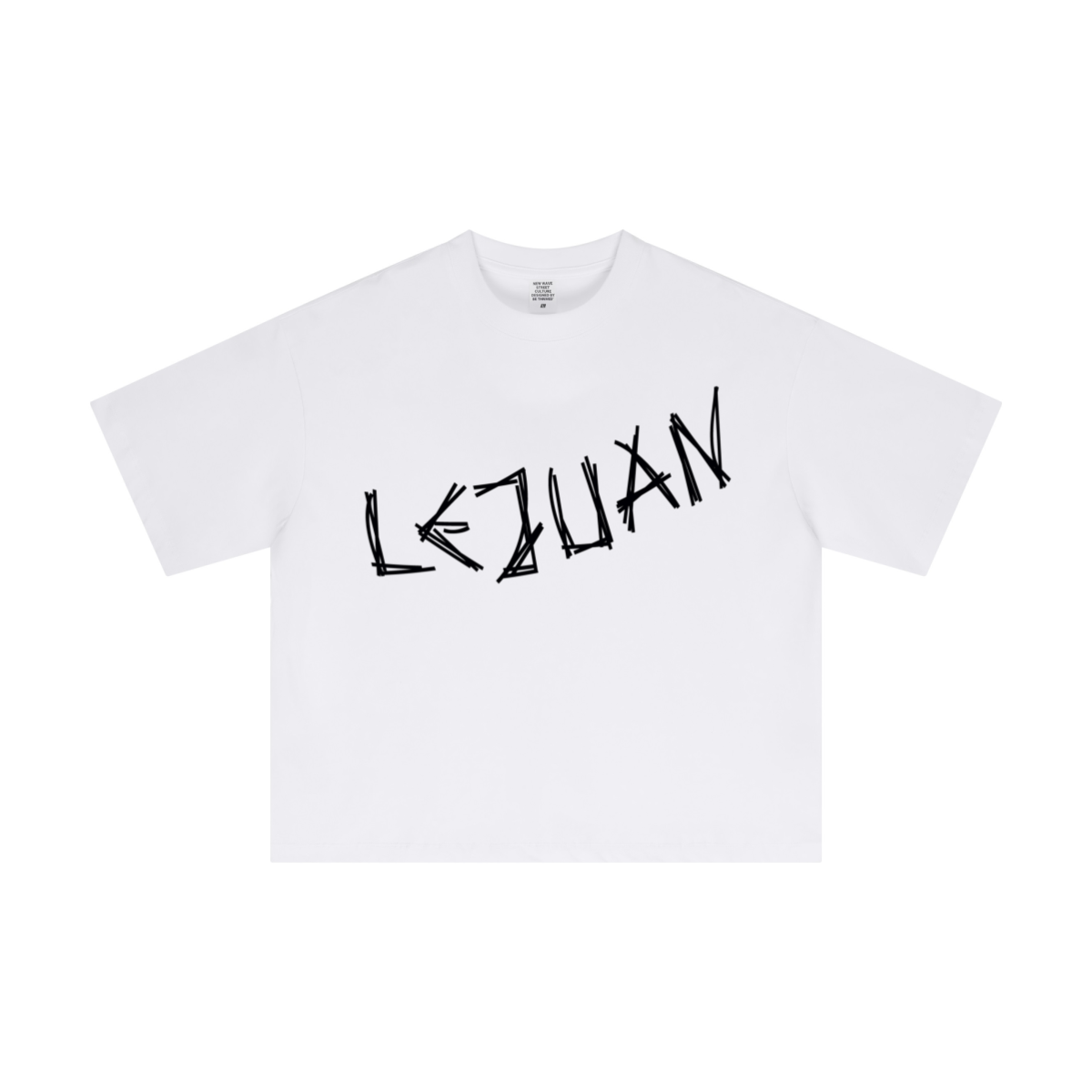 230GSM Men's Combed Cotton Plain Knit Boxy T-Shirt White