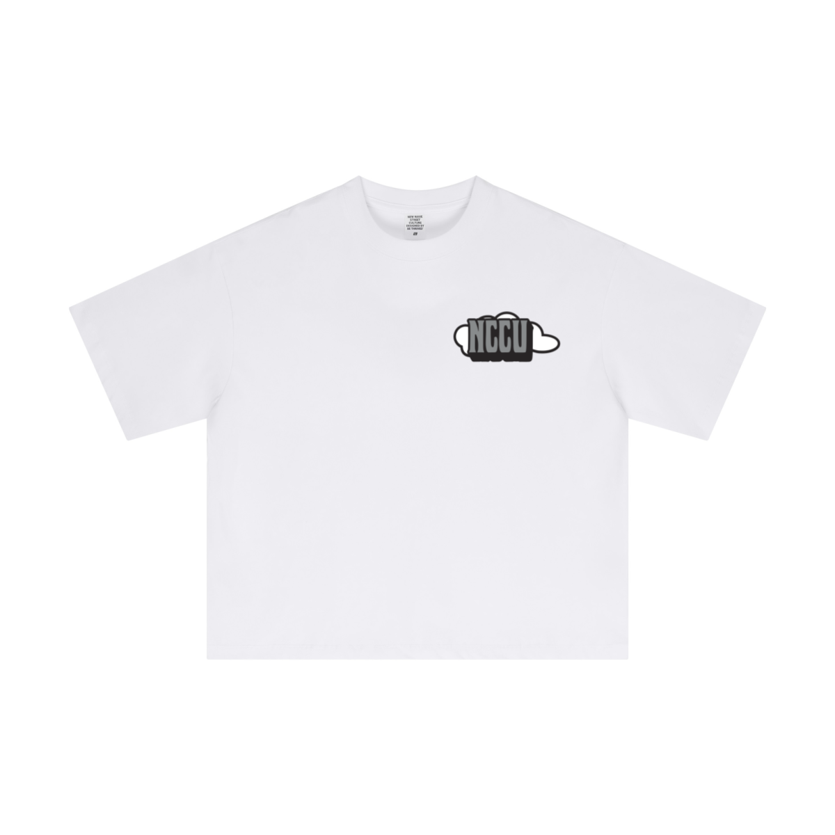 230GSM Men's Combed Cotton Plain Knit Boxy T-Shirt White
