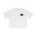 230GSM Men's Combed Cotton Plain Knit Boxy T-Shirt White
