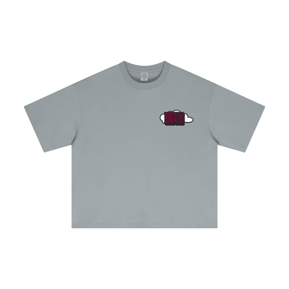 230GSM Men's Combed Cotton Plain Knit Boxy T-Shirt Cigarette Gray